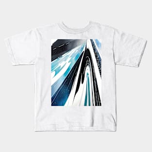 Abstract, Marble, Watercolor, Colorful, Vibrant Colors, Textured Painting, Texture, Gradient, Wave, Fume, Wall Art, Modern Art Kids T-Shirt